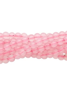 Pink Rose Quartz Gemstone Beads Round 4mm Bulk Lot 100 pcs
